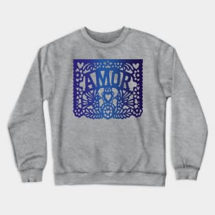 Blue LOVE mexican deco Crewneck Sweatshirt